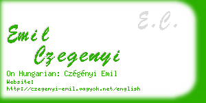 emil czegenyi business card
