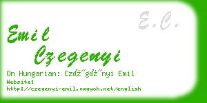 emil czegenyi business card